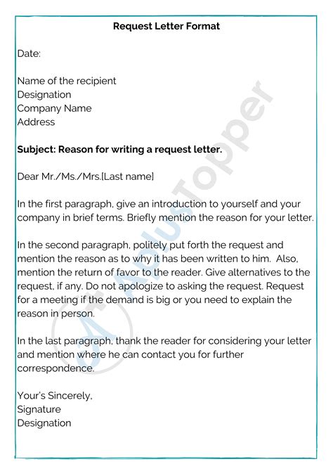 Request Letter Sample: Free & Effective .